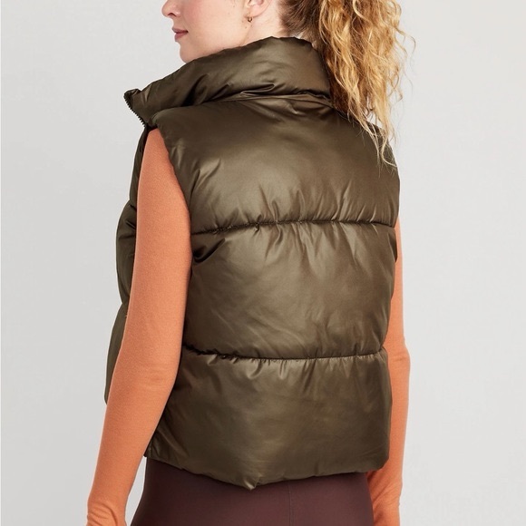 Old Navy Quilted Puffer Vest in French Roast - Picture 6 of 8